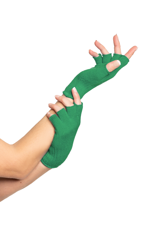 Feestbazaar Vingerloze handschoenen groen