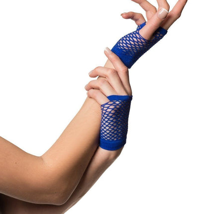 Feestbazaar Vingerloze Handschoenen Kort Visnet Blauw