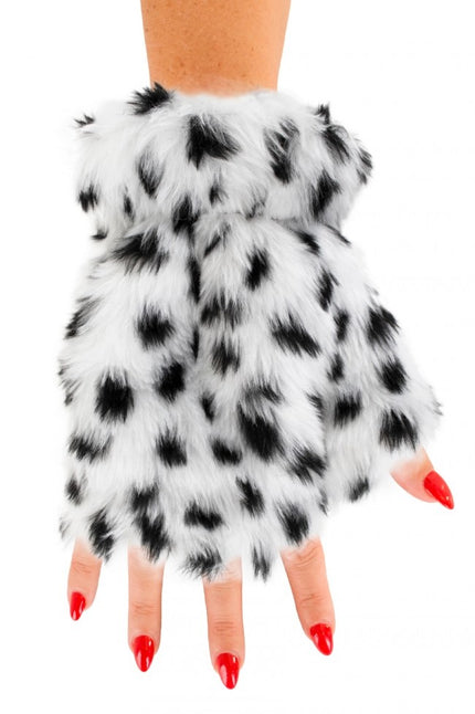 Feestbazaar Vingerloze handschoenen pluche Dalmatiër