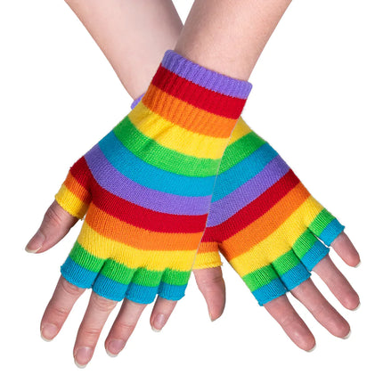 Feestbazaar Vingerloze Handschoenen Regenboog