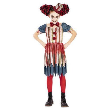 Feestbazaar Vintage Killer Clown Kostuum Meisje