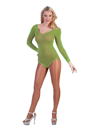Feestbazaar Visnet Bodysuit Neon Groen