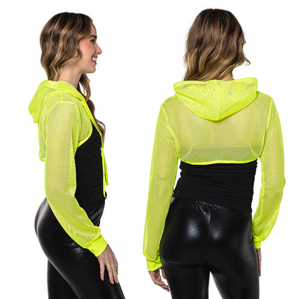 Feestbazaar Visnet Bolero Neon Geel