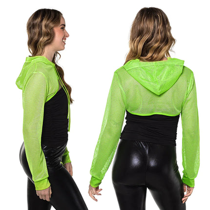 Feestbazaar Visnet Bolero Neon Groen