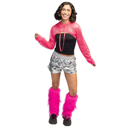 Feestbazaar Visnet Bolero Neon Roze