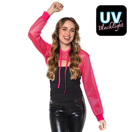 Feestbazaar Visnet Bolero Neon Roze