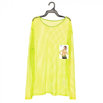 Feestbazaar Visnet shirt neon geel
