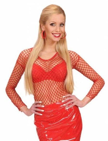 Feestbazaar Visnet shirt rood dames