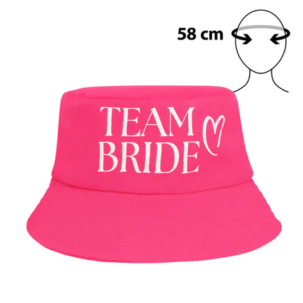 Feestbazaar Vissershoedje Team Bride Roze