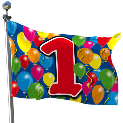 Feestbazaar Vlag 1 Jaar 60x90cm