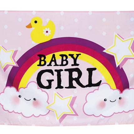 Feestbazaar Vlag Baby Girl 90x150cm