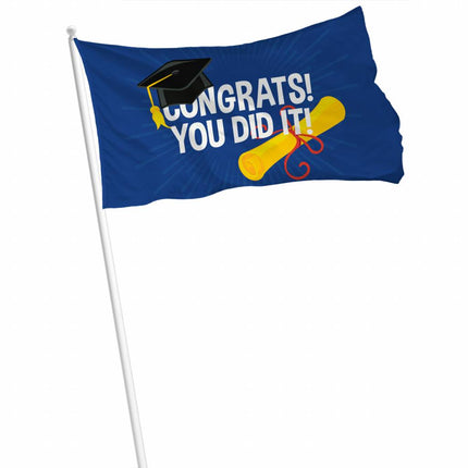 Feestbazaar Vlag Congrats! You did it! 90x60cm