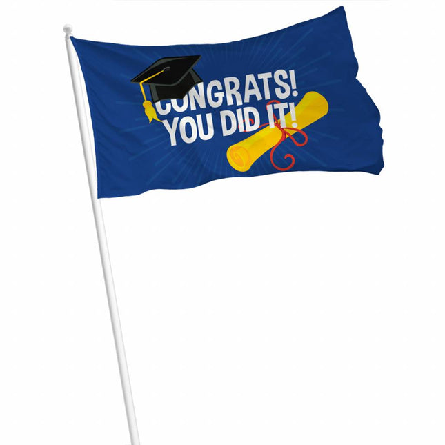 Feestbazaar Vlag Congrats! You did it! 90x60cm