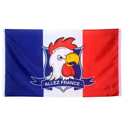 Feestbazaar Vlag Frankrijk 'Allez France' 90 x 150 cm
