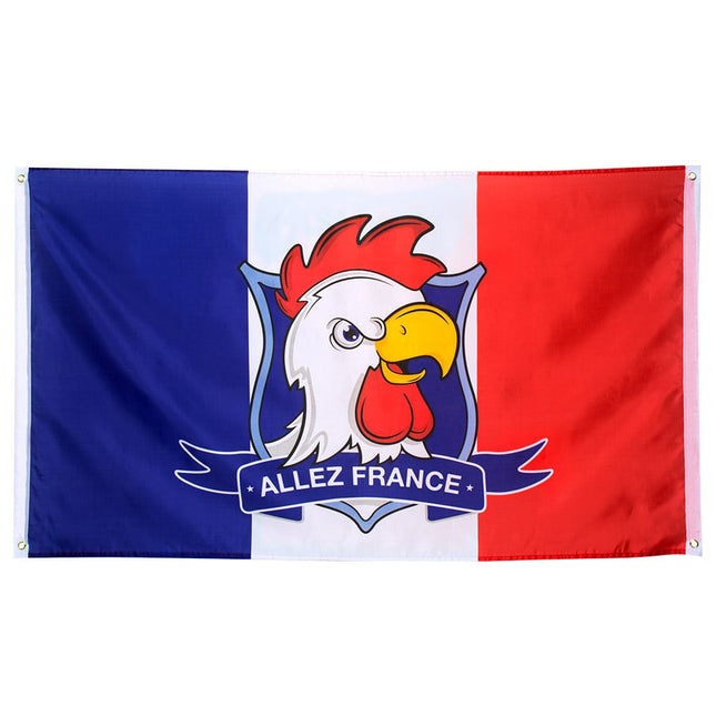 Feestbazaar Vlag Frankrijk 'Allez France' 90 x 150 cm