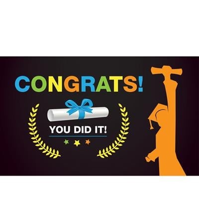 Feestbazaar Vlag Geslaagd 'You Did It, Congrats' (90x150cm)