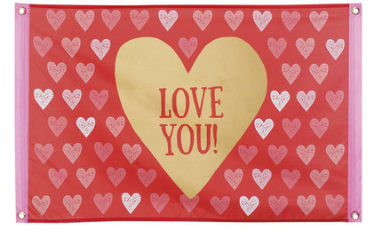 Feestbazaar Vlag 'love' 60x90cm