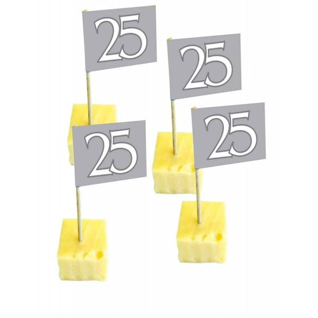 Feestbazaar Vlag Prikkers 25 Jarig Jubileum - 50 stuks