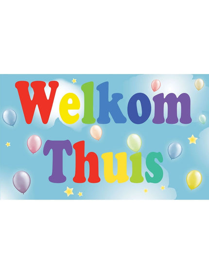 Feestbazaar Vlag Welkom Thuis - 90x150cm