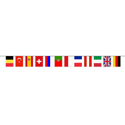 Feestbazaar Vlaggenlijn 12 Europese Landen (5m)