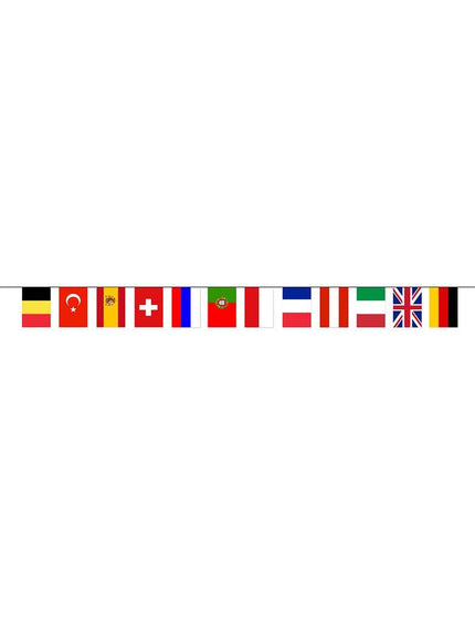 Feestbazaar Vlaggenlijn 12 Europese Landen (5m)