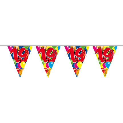 Feestbazaar Vlaggenlijn 19 jaar Balloons (10m)