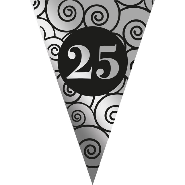 Feestbazaar Vlaggenlijn 25 Jaar Jubileum Zilver (5m)