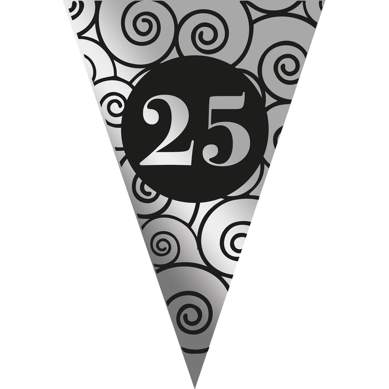Feestbazaar Vlaggenlijn 25 Jaar Jubileum Zilver (5m)