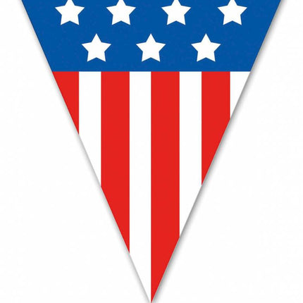Feestbazaar Vlaggenlijn 5 meter 10 vlaggen USA