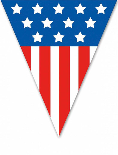 Feestbazaar Vlaggenlijn 5 meter 10 vlaggen USA