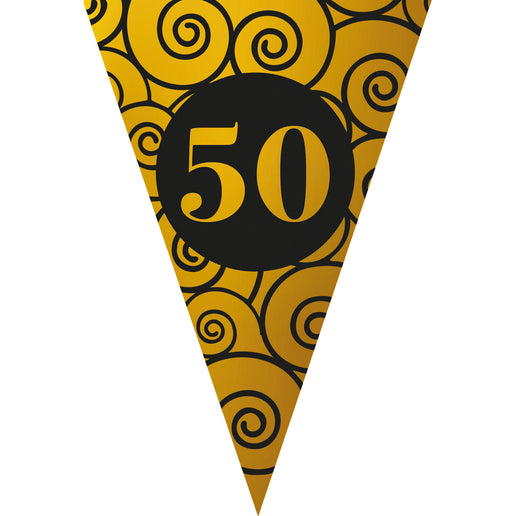 Feestbazaar Vlaggenlijn 50 Jaar Jubileum Goud (5m)
