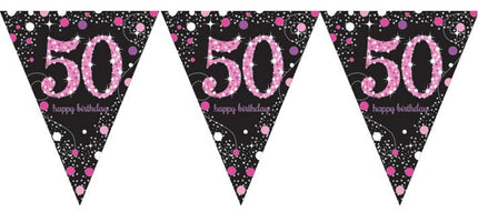 Feestbazaar Vlaggenlijn '50' Sparkling Pink