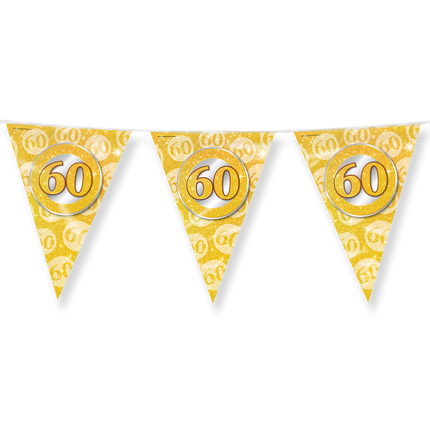Feestbazaar Vlaggenlijn 60 Jaar Getrouwd Goud (10m)