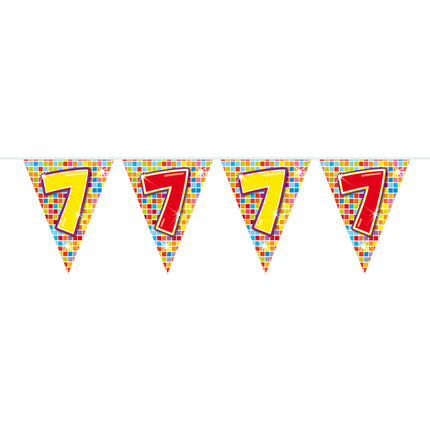 Feestbazaar Vlaggenlijn 7 Jaar Birthday Blocks - 6 Meter