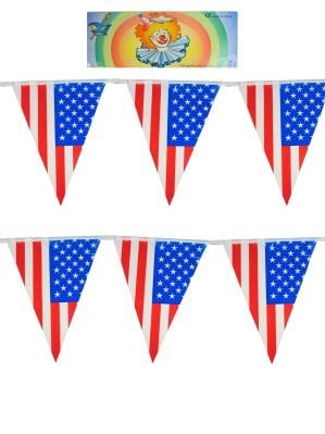 Feestbazaar Vlaggenlijn Amerika USA 10m