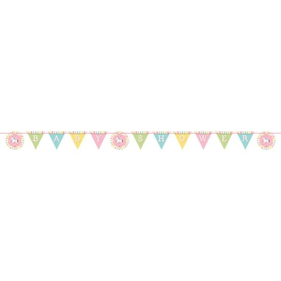 Feestbazaar Vlaggenlijn Baby Shower Multikleur - 1.7m