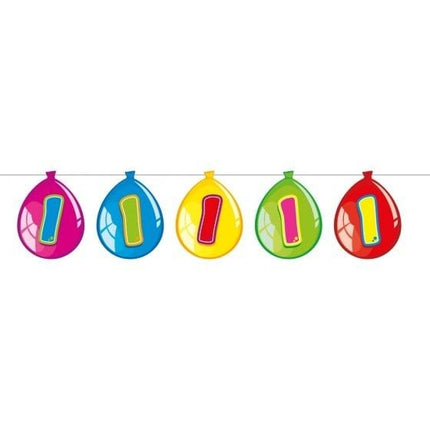 Feestbazaar Vlaggenlijn ballonnen 1 jaar