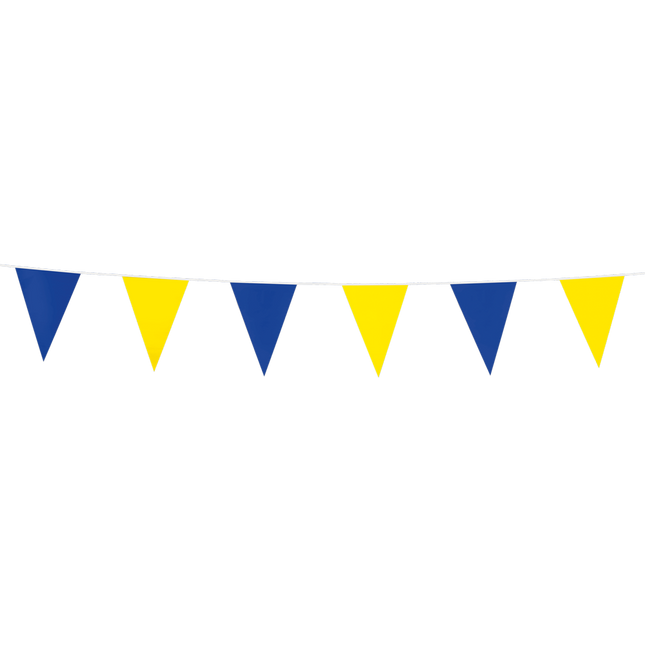 Feestbazaar Vlaggenlijn Blauw/Geel Klein (3m)