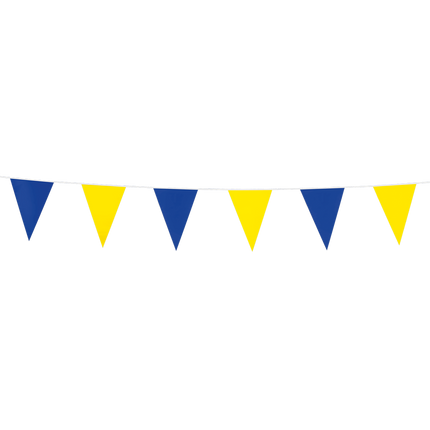 Feestbazaar Vlaggenlijn Blauw/Geel Klein (3m)
