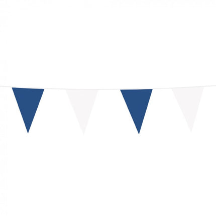 Feestbazaar Vlaggenlijn Blauw/Wit (10m)