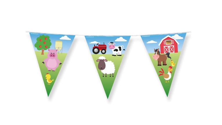 Feestbazaar Vlaggenlijn Boerderij Dieren (10m)