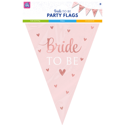 Feestbazaar Vlaggenlijn Bride to Be Blush roze
