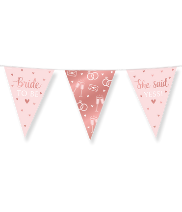 Feestbazaar Vlaggenlijn Bride to Be Blush roze