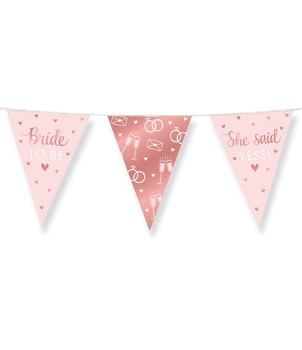 Feestbazaar Vlaggenlijn Bride to Be Blush roze