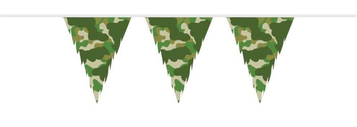 Feestbazaar Vlaggenlijn Camouflage Leger (10m)