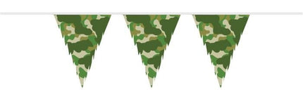 Feestbazaar Vlaggenlijn Camouflage Leger (10m)