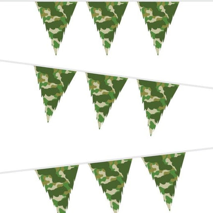Feestbazaar Vlaggenlijn Camouflage Leger (10m)