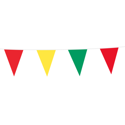 Feestbazaar Vlaggenlijn Carnaval Rood/Geel/Groen (10m)