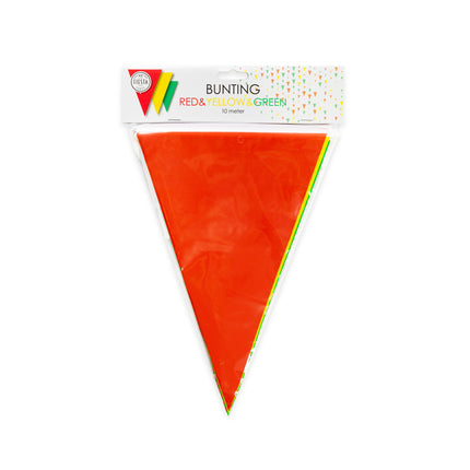 Feestbazaar Vlaggenlijn Carnaval Rood/Geel/Groen (10m)