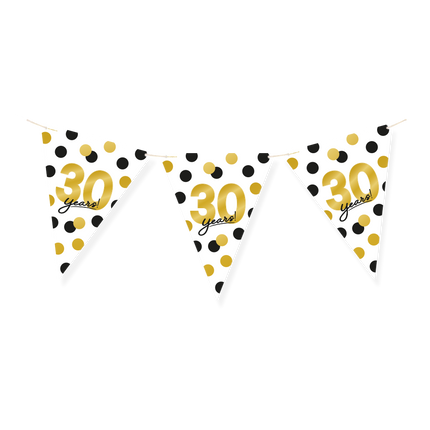 Feestbazaar Vlaggenlijn Celebration 30 Jaar Wit/Goud/Zwart